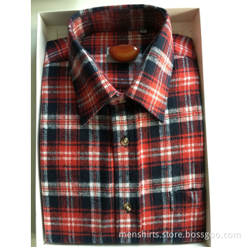 Men Cotton Flannel Fabric Business Shirt